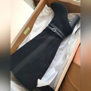 LC Lauren Conrad Black Boots Wide Calf haworthia 6.5 W